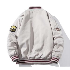 GORGLITTER Blouson Pour Femme, Blouson Bomber, Veste De Baseball, Veste Décontractée, Veste D'aviateur, Veste Demi-saison, Veste De Loisirs, Avec Motif Léopard, Couleur Abricot, S