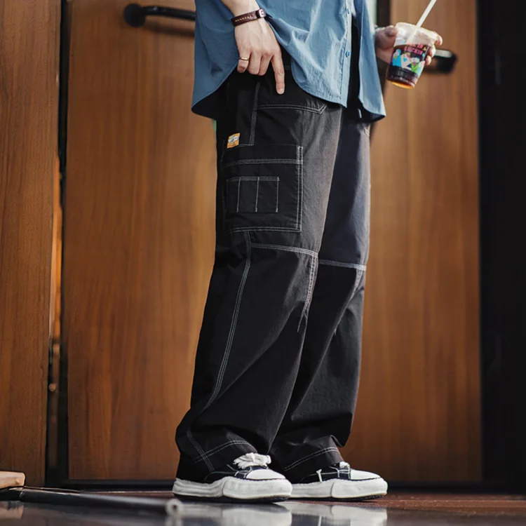 Pantalon Cargo Baggy Gris Anthracite