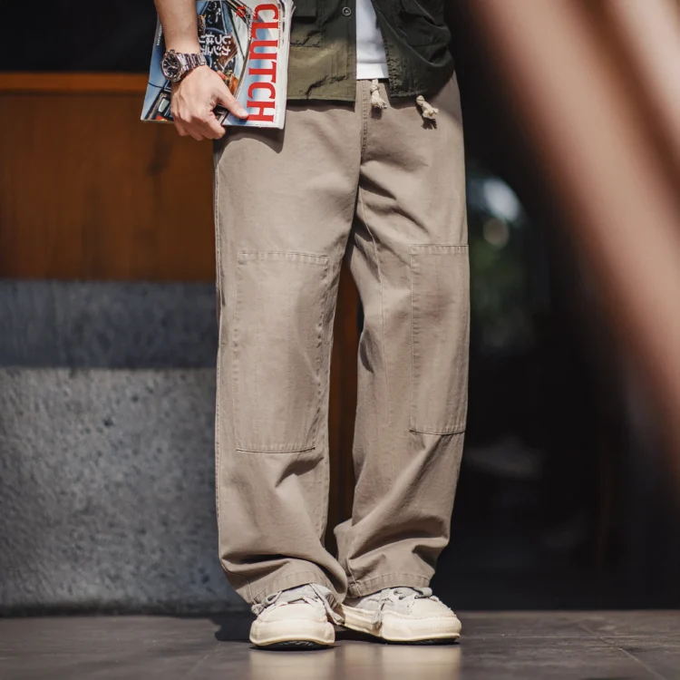 Pantalon Large Beige Sable