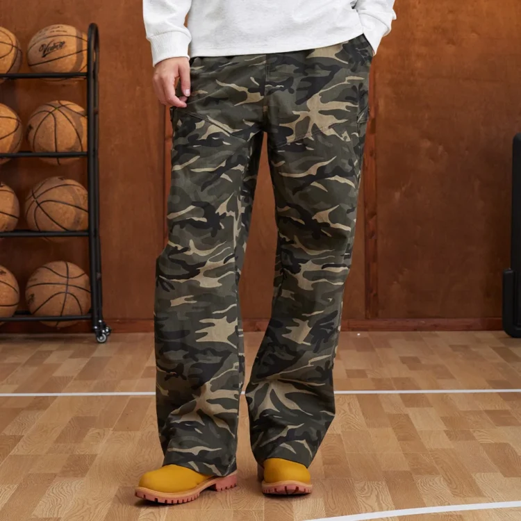 Pantalon Cargo Large Camouflage