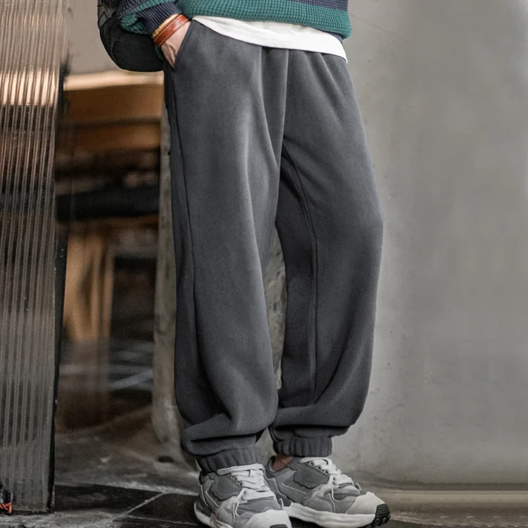 Pantalon Large Gris Foncé