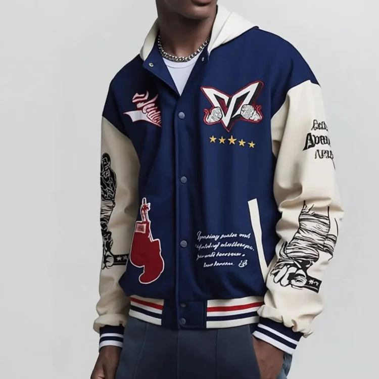 Veste Baseball Bleu Marine Aigle